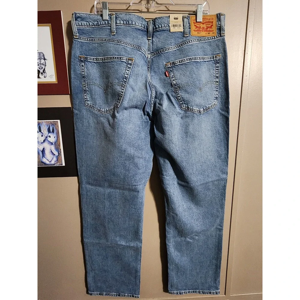 Levi's 541 Athletic Taper Jeans Stretch 38x30 Light Blue